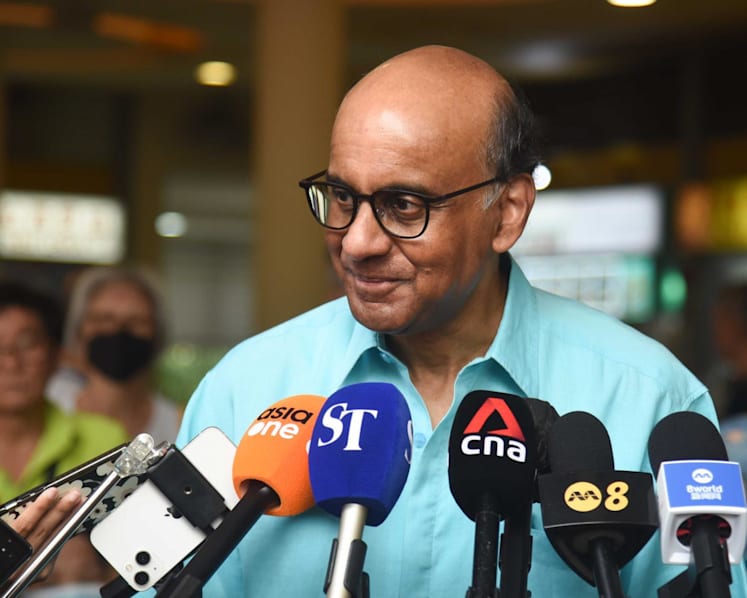 Tharman urges candidates to avoid politicising Presidential Election after opposition members endorse Tan Kin Lian