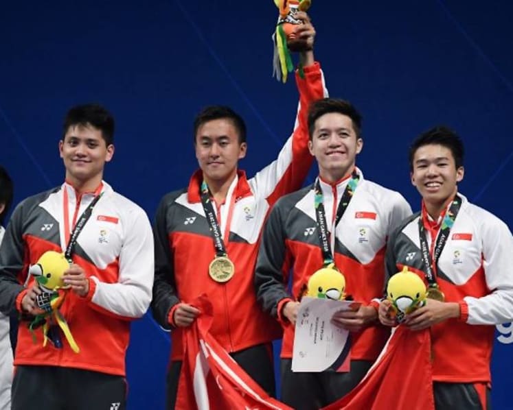 Asian Games: Singapore win first medal with men's swimming relay bronze
