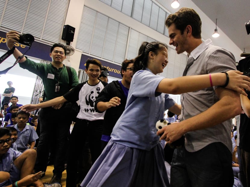 Spider-Man swings down to Commonwealth Secondary School