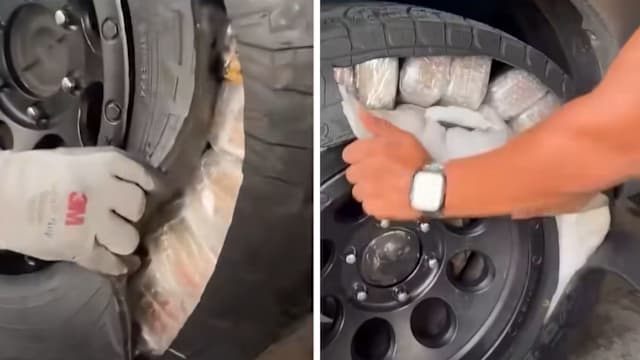  又是轮胎藏私烟！执法人员起逾千包漏税烟 逮马国司机