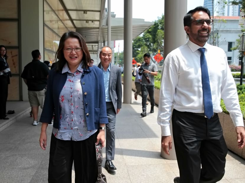 Workers’ Party figures (from left) Sylvia Lim, Low Thia Khiang and Pritam Singh at the Supreme Court in a file photo. Workers’ Party figures (from left) Sylvia Lim, Low Thia Khiang and Pritam Singh at the Supreme Court in a file photo.