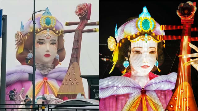 古典美人成迪士尼公主 中国新春灯会王昭君连夜“整容”