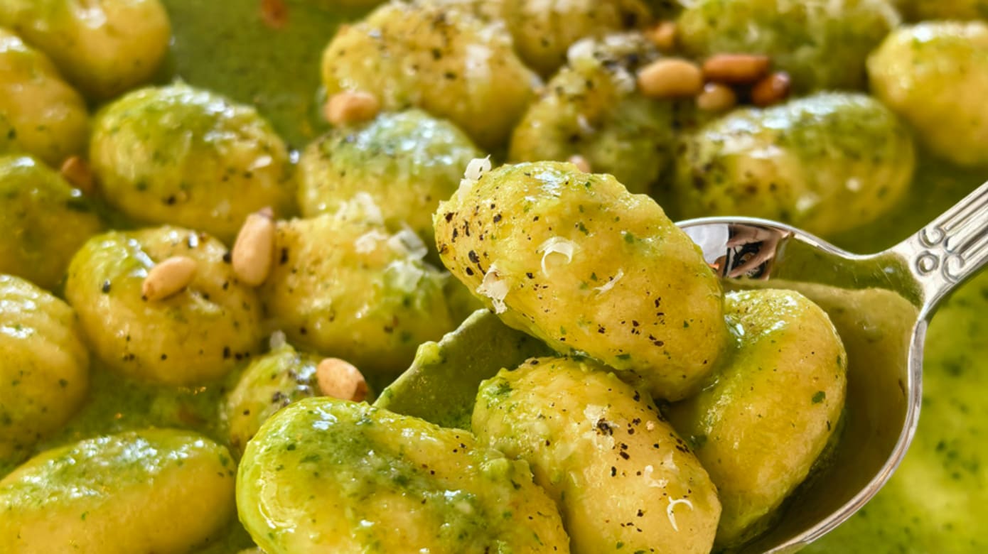 Gnocchi Pesto ：青酱马铃薯团子 ，非常推荐！（图：李宛纹）
