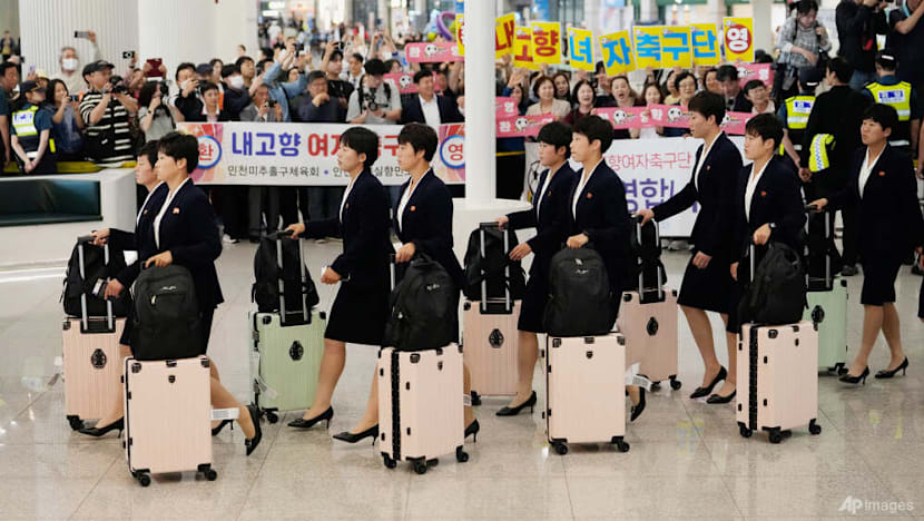 North Korean women footballers land in South Korea ahead of rare match