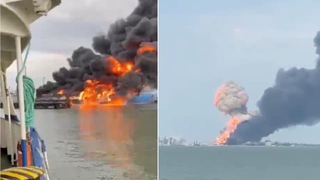 载着30个油桶 俄渡轮遭乌袭击后沉没