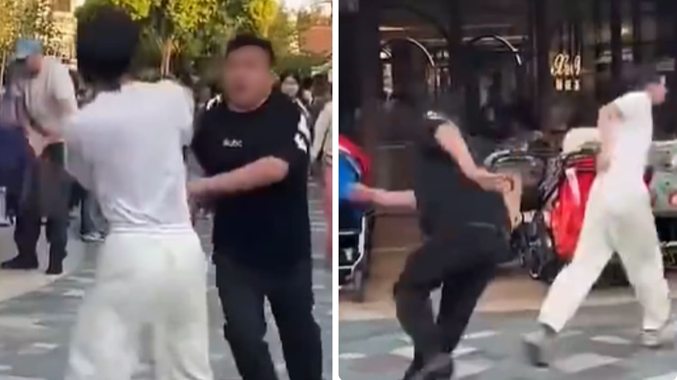 劝阻吸烟遭掌掴殴打 游客上海迪士尼起冲突