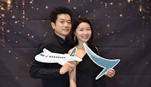 The couple that flies together stays together 