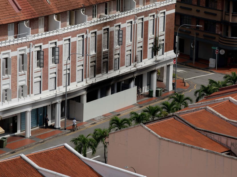 The stretch of road in Tanjong Pagar where five people were killed after a car crash on Feb 13, 2021. The stretch of road in Tanjong Pagar where five people were killed after a car crash on Feb 13, 2021.
