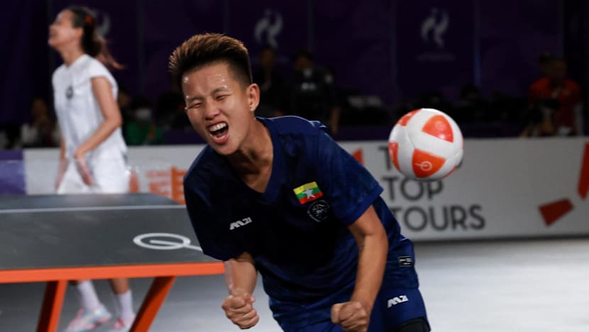Myanmar’s Wai Khin Hnin wins inaugural Asian Games teqball gold