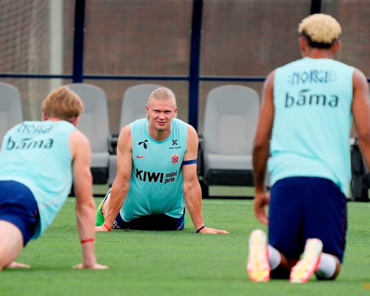 Golf, games and parenting tips - how Norway's Haaland is preparing for World Cup opener