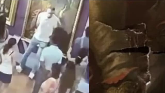 游客意大利美术博物馆自拍 不慎损坏18世纪画作