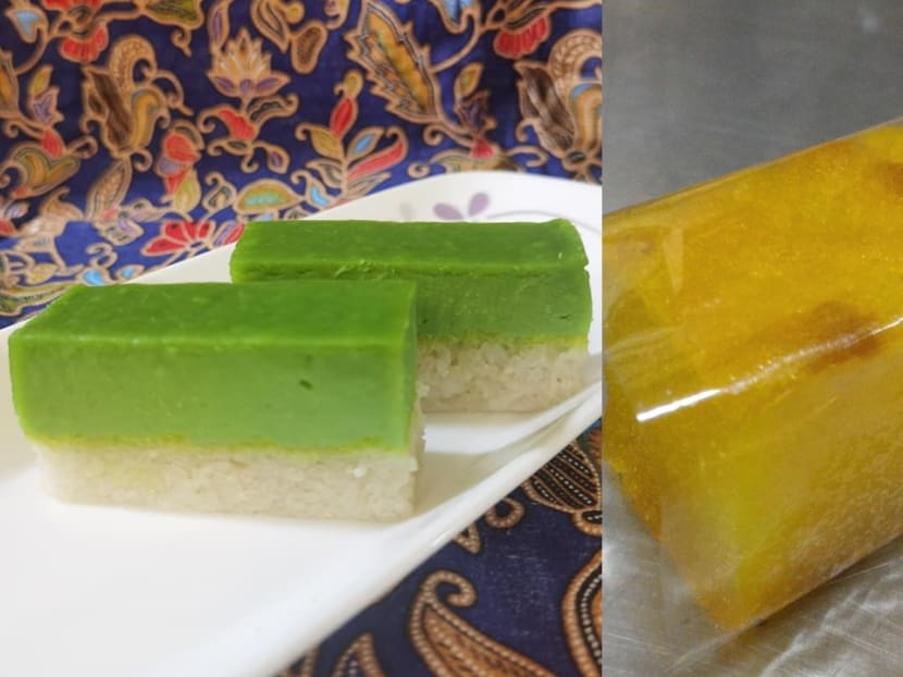 A generic image of kueh salat (left) and tapioca kueh (right). A generic image of kueh salat (left) and tapioca kueh (right).
