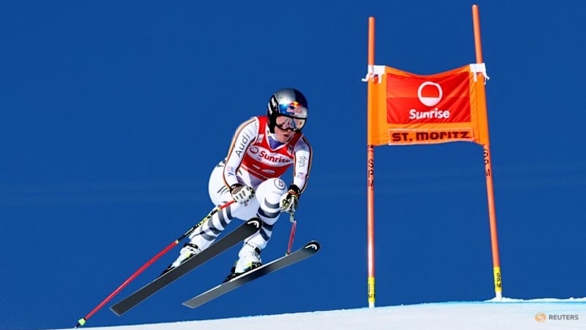 Alpine skiing-Germany's Aicher denies Vonn a St Moritz downhill double