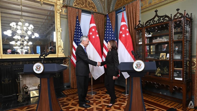 PM Lee, US Vice President Kamala Harris reaffirm ties, discuss continued cooperation PM Lee, US Vice President Kamala Harris reaffirm ties, discuss continued cooperation