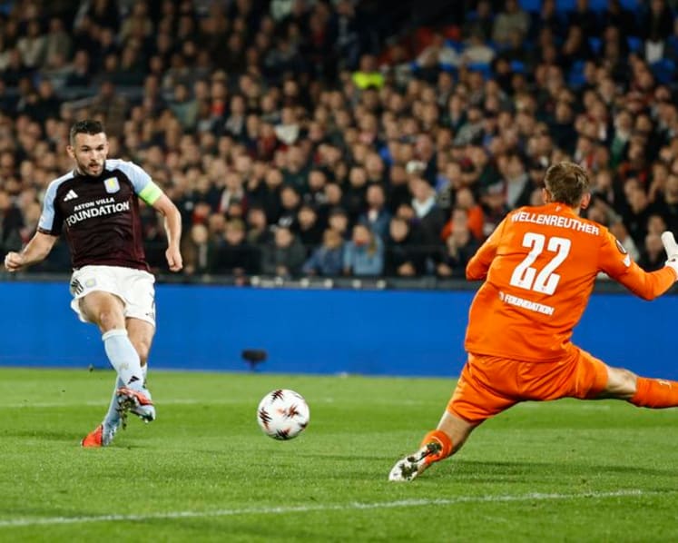 Villa earn 2-0 win at Feyenoord, Forest fall to Midtjylland