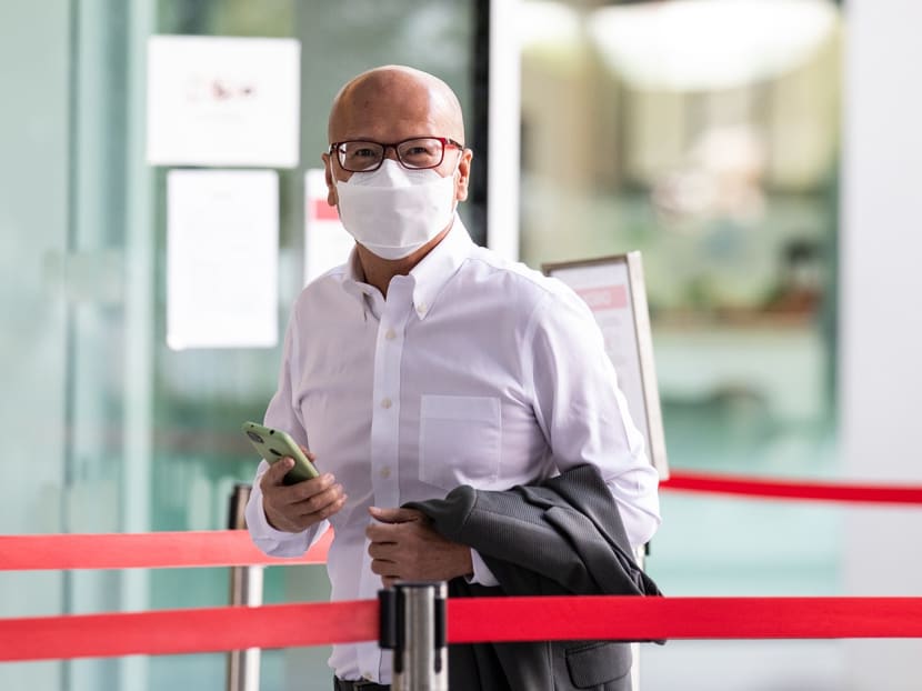 Gilbert Goh arriving at the State Courts on Dec 15, 2021.
