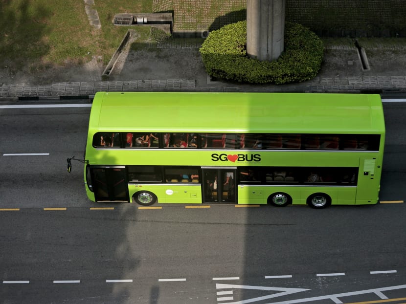 A Tower Transit bus near the Clementi MRt station bus stop. Photo: Jason Quah/TODAY