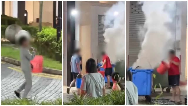 义顺居民发挥甘榜精神 大人小孩合力灭火 