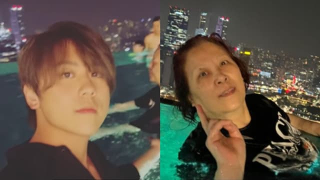 MIRROR姜涛带妈妈到新加坡工作　替对方拍照自嘲技术差