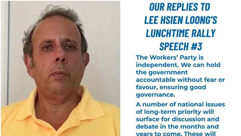 GE2020: Reform Party’s Kenneth Jeyaretnam and Workers’ Party counter PM Lee’s comments on the opposition at lunchtime rally