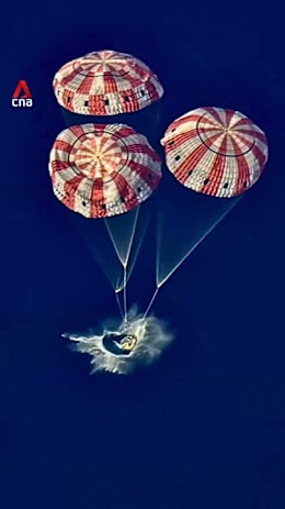 Artemis II's splashdown in Pacific Ocean after moon mission