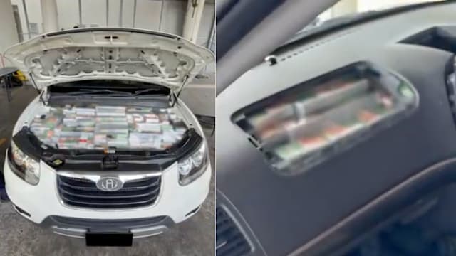 轿车塞满私烟图闯关 38岁马国男兀兰被捕