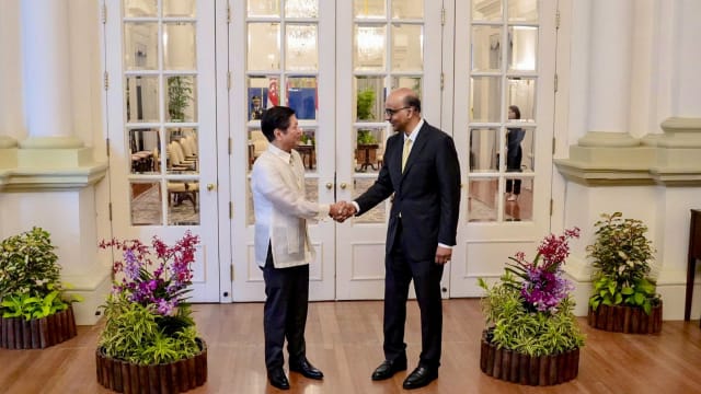 菲总统小马可斯会见我国总统尚达曼和黄总理