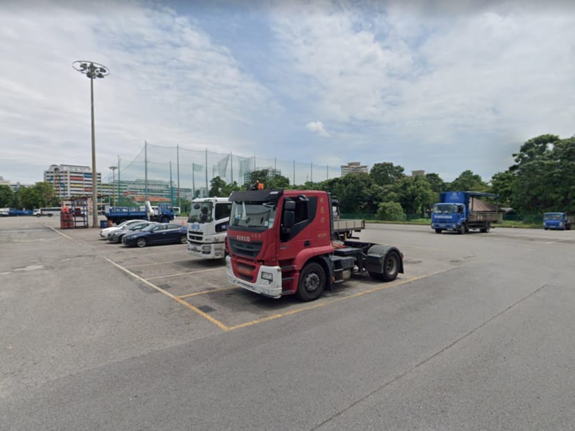 A view of a heavy vehicle car park at Bukit Batok East Avenue 2, where Tan Chye Huat got upset when he could not get his usual parking lot. A view of a heavy vehicle car park at Bukit Batok East Avenue 2, where Tan Chye Huat got upset when he could not get his usual parking lot.