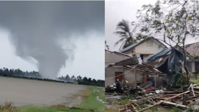 泰南宋卡水灾风灾双夹击 村庄遇龙卷风多房屋受损
