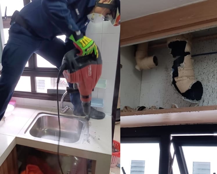 SCDF frees man whose arm was trapped in drain pipe under kitchen sink in Jurong West