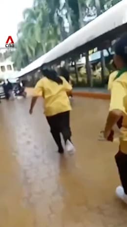 Students seen hiding during Thai school shooting before escaping