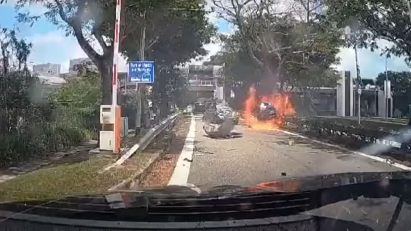 One dead in car fire after accident along Nicoll Highway One dead in car fire after accident along Nicoll Highway