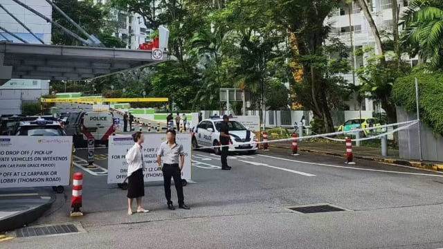 惊见大华广场被封锁 上班族：死者相信是一名男子