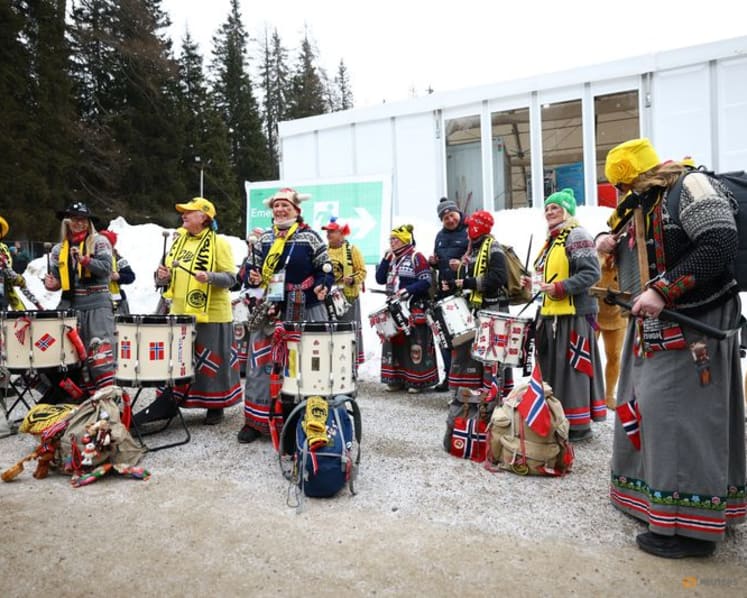 Biathlon-Bodo/Glimt football fans bring drumming joy to biathlon venue