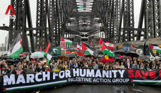 Tens of thousands of pro-Palestine protesters cross Sydney Harbour Bridge | Video