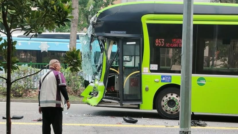 Six passengers injured after chain collision involving three public buses in Yishun