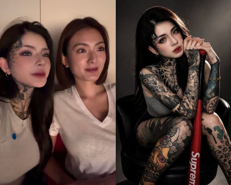 Turns out, actress Hong Ling’s sister is a prominent tattoo artist with over a million followers