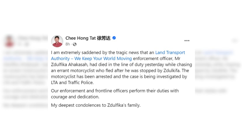 Chee Hong Tat utus takziah kepada keluarga pegawai LTA maut dalam kemalangan