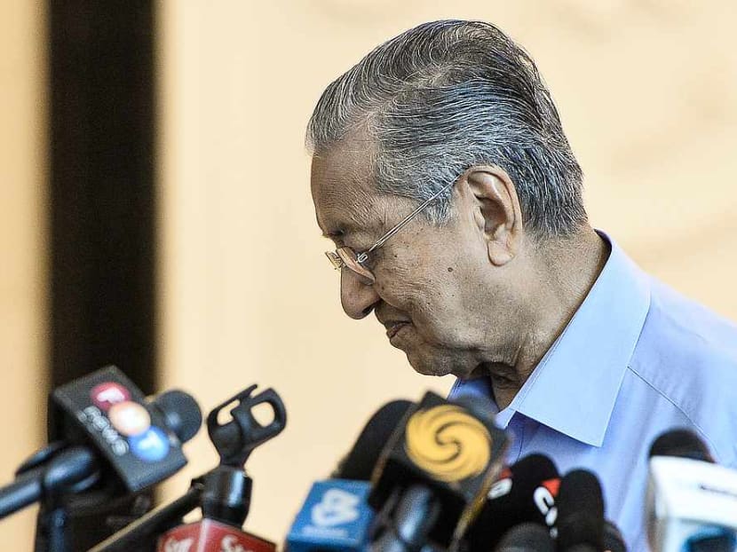 Former Malaysian Prime Minister Mahathir Mohammad speaks during press conference in Yayasan Al-Bukhary, Kuala Lumpur March 1, 2020.