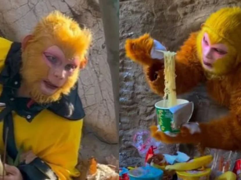 In China, you can be paid S$1,000 to dress up as Sun Wukong and be fed by tourists for up to three hours at a time