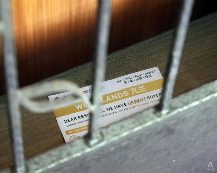 Property flyers distributed to HDB homes must not be left visible from Apr 1