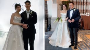 爱女狮城摆喜酒　许绍雄撂英语赠婚姻之道