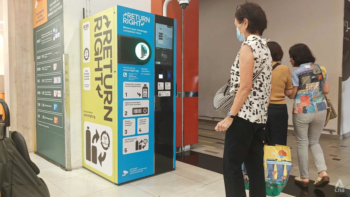 Slow start on first day of Singapore’s beverage container return scheme; some machines not operational
