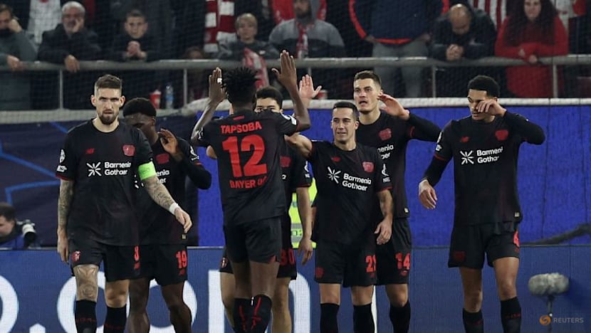 Schick quickfire double earns Leverkusen 2-0 win at Olympiacos