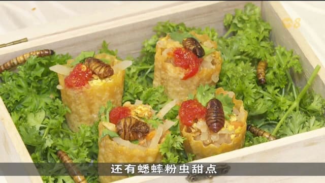 本地餐馆推出30道昆虫菜肴 也有业者引进昆虫果冻和零食