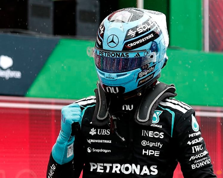 Russell celebrates morale-boosting Dutch GP sprint win