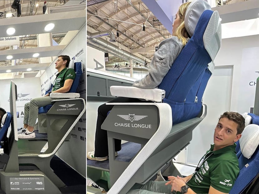 Double-decker economy class seats? Netizens are worried about people farting in their face &mdash; the man behind it responds