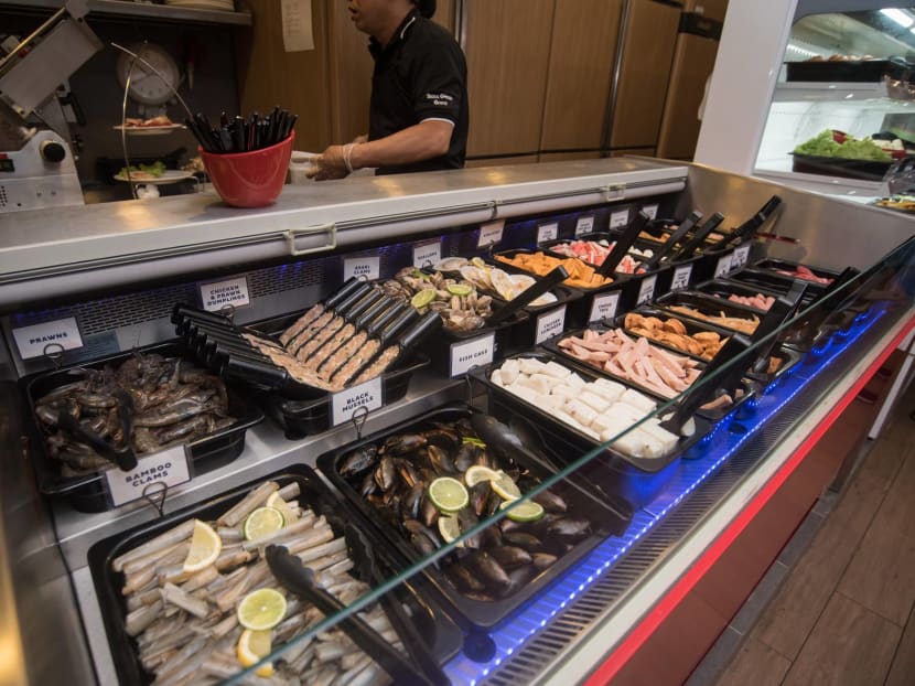 A buffet spread seen at Seoul Garden's branch at Nex mall in Serangoon in 2019.