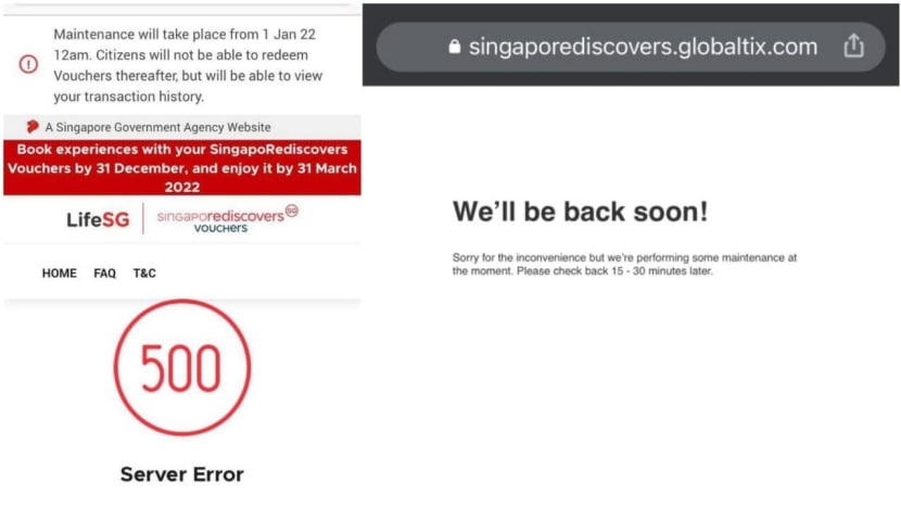 'Extremely frustrating': Users report being unable to redeem SingapoRediscovers Vouchers in last-minute dash 'Extremely frustrating': Users report being unable to redeem SingapoRediscovers Vouchers in last-minute dash