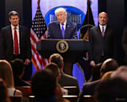 ‘A check on his power’: Trump weakened but not deterred after tariff ruling, say analysts